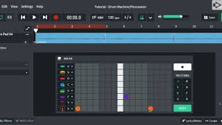 BandLab Tutorial Using the Drum Machine part 1 [upl. by Idas]