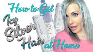 How to Get Icy Silver Hair at Home  IONs New Bright Whites [upl. by Rabma]