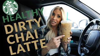 Starbucks Healthy Drink Swap Dirty Iced Chai Latte [upl. by Arly150]