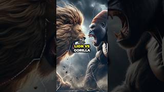 Who Would Win in a Fight Between A Lion And A Gorilla lion lionesses lionslover gorilla anime [upl. by Ecyrb]