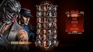 Mortal Kombat 9  Expert Tag Ladder Stryker amp Kabal3 RoundsNo Losses [upl. by Allenaj]