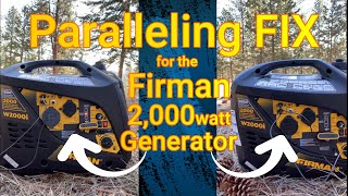 Firman 2000 watt Generator  Paralleling Fix  From Costco [upl. by Calisa579]