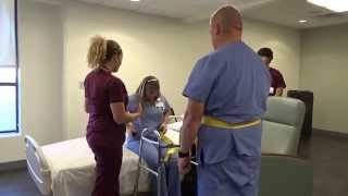 Physical Therapy Transfer Training  How To Transfer From Wheelchair To Bed [upl. by Brownley364]