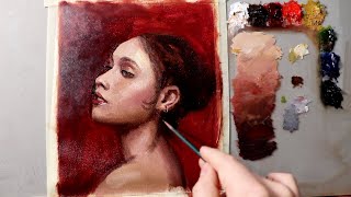 Portrait Painting Tutorial  Paint Along For Beginners Shorter Length [upl. by Scotney595]