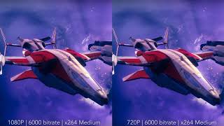 1080p VS 720p  6k Bitrate  x264 Medium comparison  OBS and Twitch bitrate comparison [upl. by Gnivre]