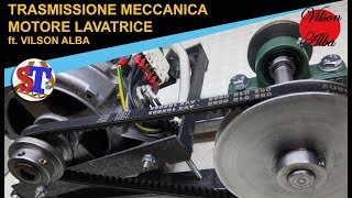 TRASMISSIONE MECCANICA ft Vilson Alba  Motore lavatrice cinghia puleggia [upl. by Ecile]