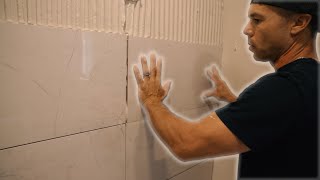 TILE A SHOWER WALLTUTORIAL [upl. by Christoper]