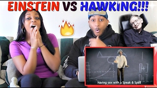 Epic Rap Battles of History quotEinstein vs Stephen Hawkingquot REACTION [upl. by Gav119]