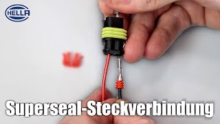 HELLA  Crimpen einer Superseal Steckverbindung [upl. by Aniger610]