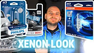 The Best XENON LOOK bulbs  Color Endurance amp Brightness Tested  PHILIPS vs OSRAM vs BOSCH [upl. by Esli]