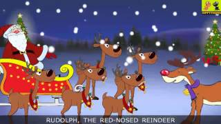 Rudolph The RedNosed Reindeer  Christmas Songs With Lyrics For Kids By ZippyToons [upl. by Gran]