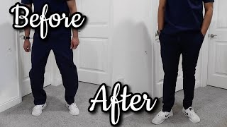 Tailoring Scrub Pants  Nursing DIY [upl. by Analed262]