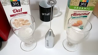 Oat Milk vs Almond Milk part 2 Frothing Test [upl. by Verdi]