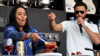 Ayesha Curry has a special guest at BottleRock cooking demo [upl. by Okkin631]