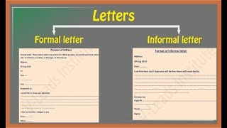 How to write letters  Formal letter  Informal letter [upl. by Hauser859]