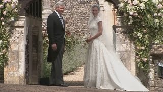 Pippa Middleton arrives at church for her wedding [upl. by Wyck]