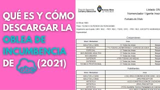 QUÉ ES y CÓMO DESCARGAR la OBLEA DE INCUMBENCIA de ABC 2021 [upl. by Jez506]