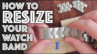 How to Resize  Adjust a Watch Band [upl. by Drucill]