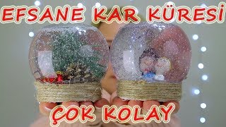 YILBAŞI HEDİYESİ KAR KÜRESİ 🎄 Kolay Kar Küresi Nasıl Yapılır [upl. by Dotti702]