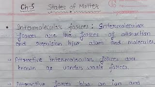 States of matter class 11 Chemistry best notes of ch5 [upl. by Bab]