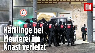 Gefängnismeuterei Polizei stürmt Knast in Thüringen  JVA Untermaßfeld [upl. by Rabaj]